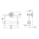  Móc treo giấy vệ sinh không nắp chụp Acanthus bằng đồng - 3534 