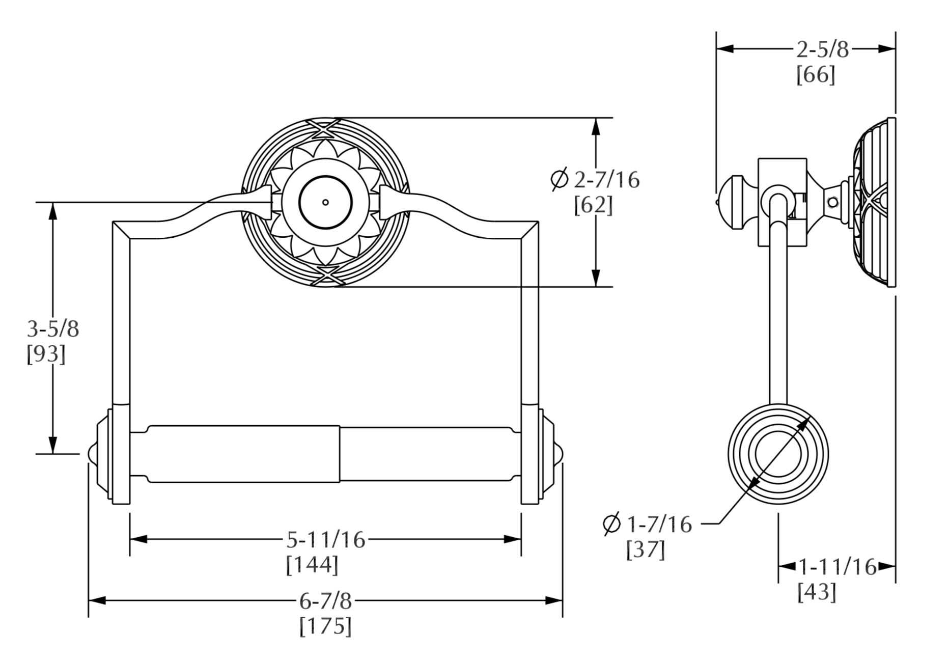  Móc treo giấy vệ sinh không nắp chụp Ribbon & Reed - 3536 