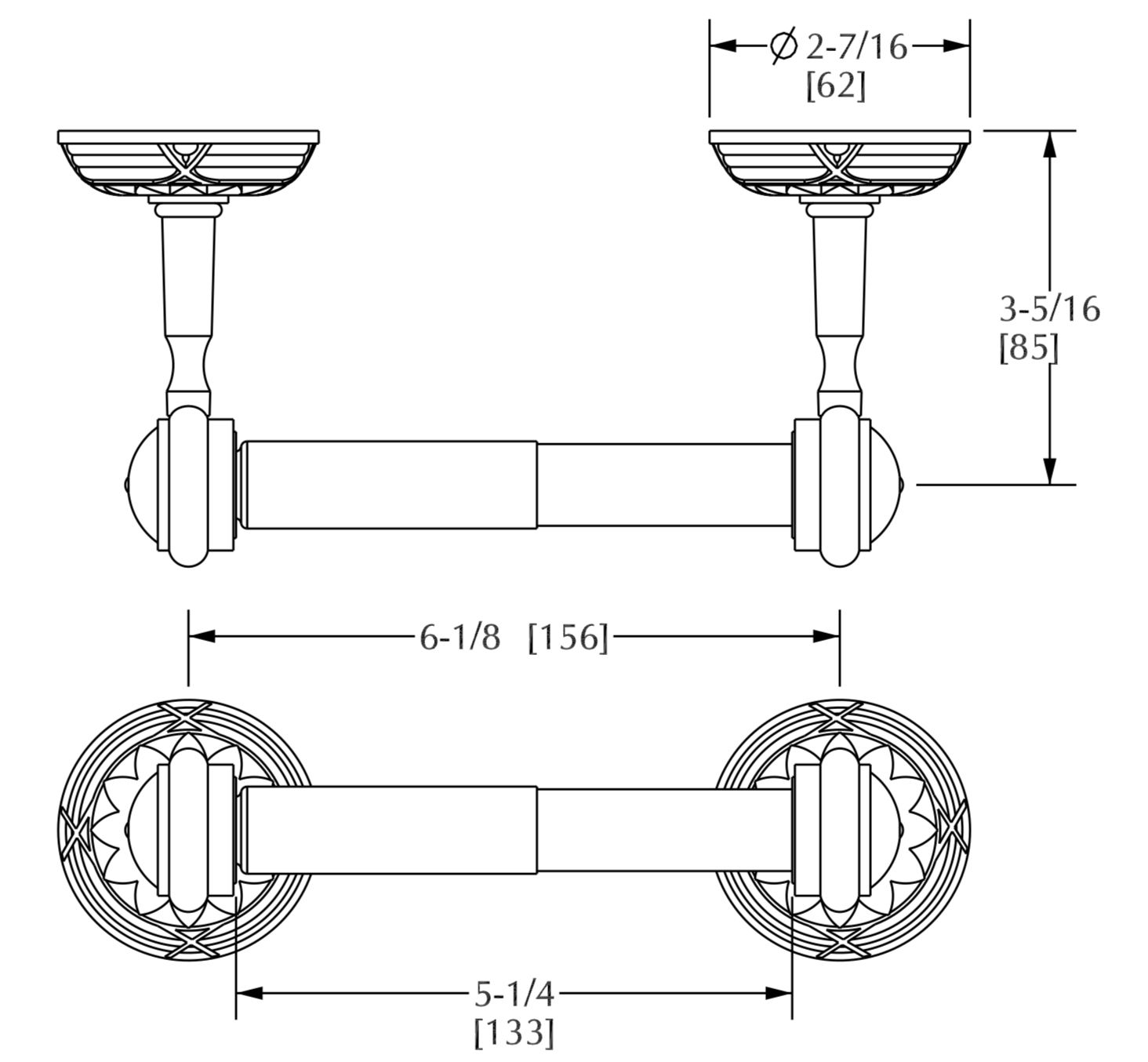  Móc treo giấy vệ sinh không nắp chụp Ribbon & Reed - 3536-DP 