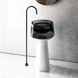  Chậu rửa lavabo chân dài trong suốt - 363TZ-WT 