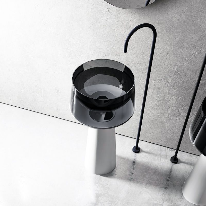  Chậu rửa lavabo chân dài trong suốt - 363TZ-WT 