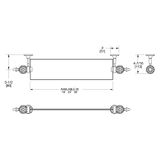  Kệ kính treo tường 457mm Cut Crystal - 3653S-18 