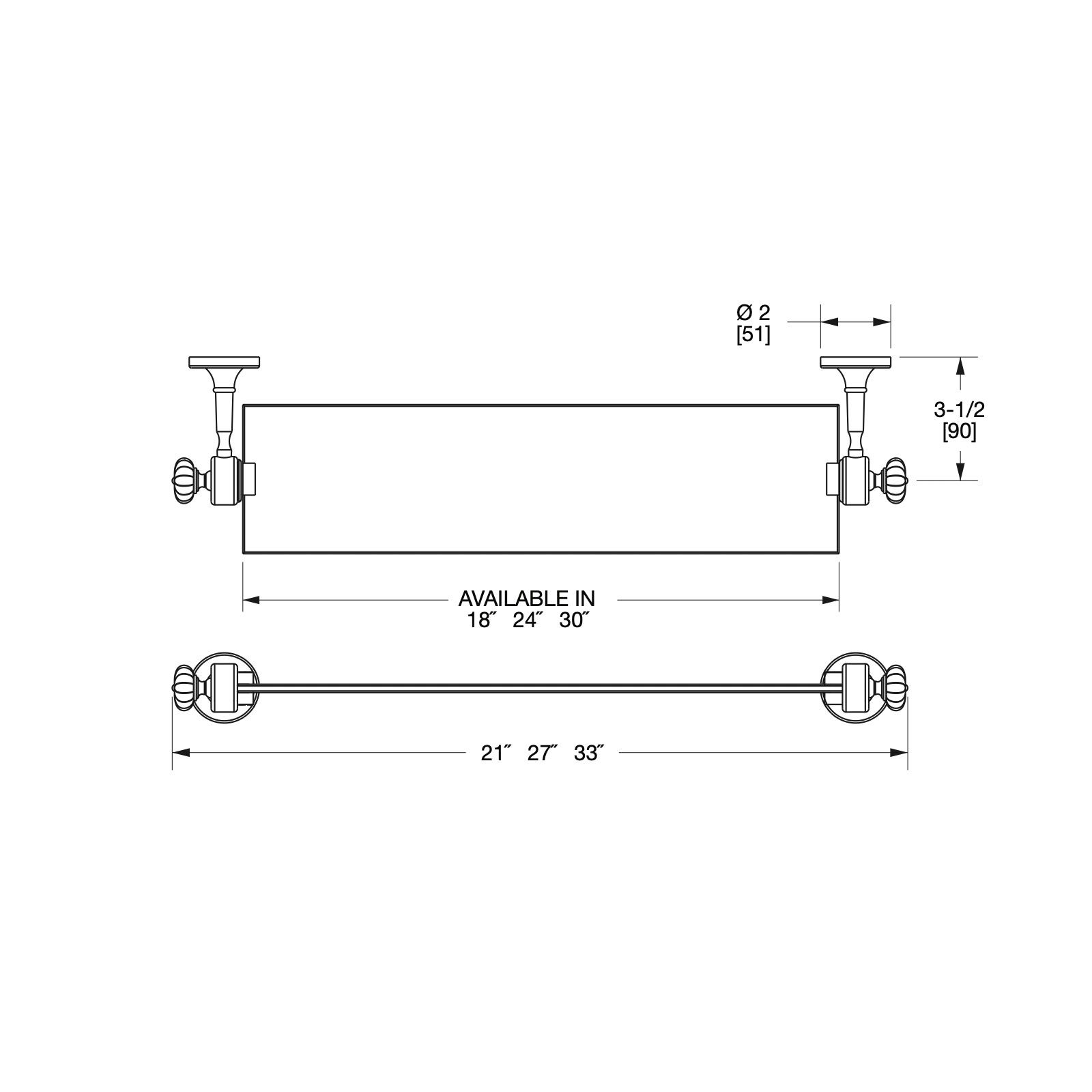  Kệ kính treo tường 457mm Melon - 3688S-18 