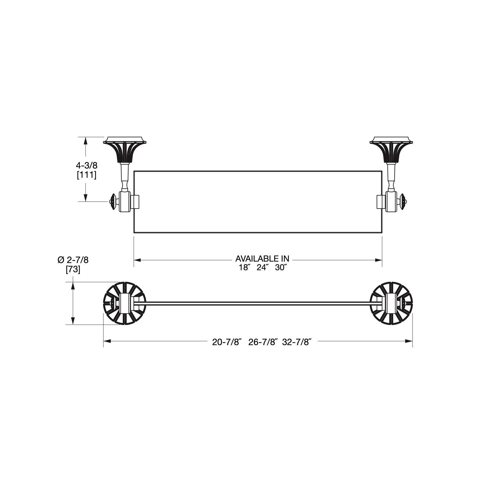  Kệ kính treo tường 610mm Riviera - 3693S-24 