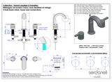  Vòi chậu rửa mặt cổ điển bằng đồng Trianon Prestige White Carrara Lever - 1301 