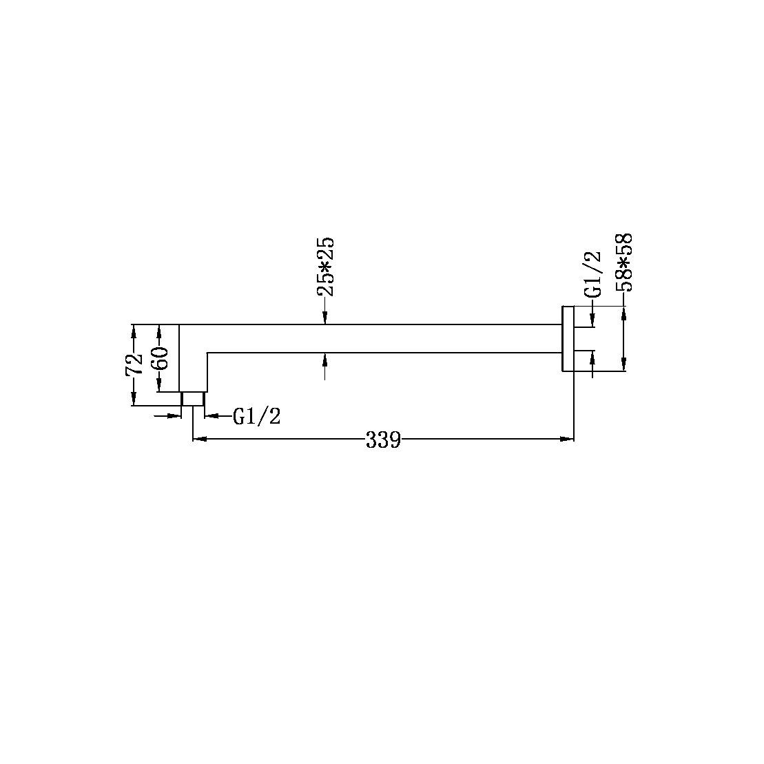 Tay sen dài 330mm gắn tường bằng đồng Alice - 501