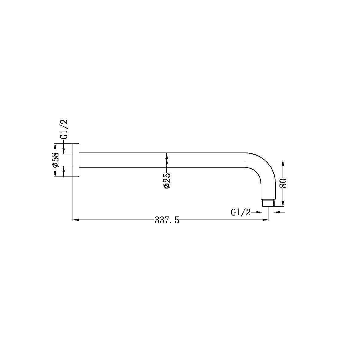 Tay sen dài 330mm/500mm gắn tường bằng đồng Accem - 502