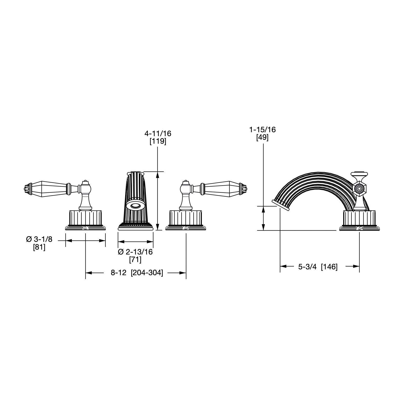  Vòi chậu lavabo cổ điển Jasper SW bằng đồng - 0914BSN821-JASP 