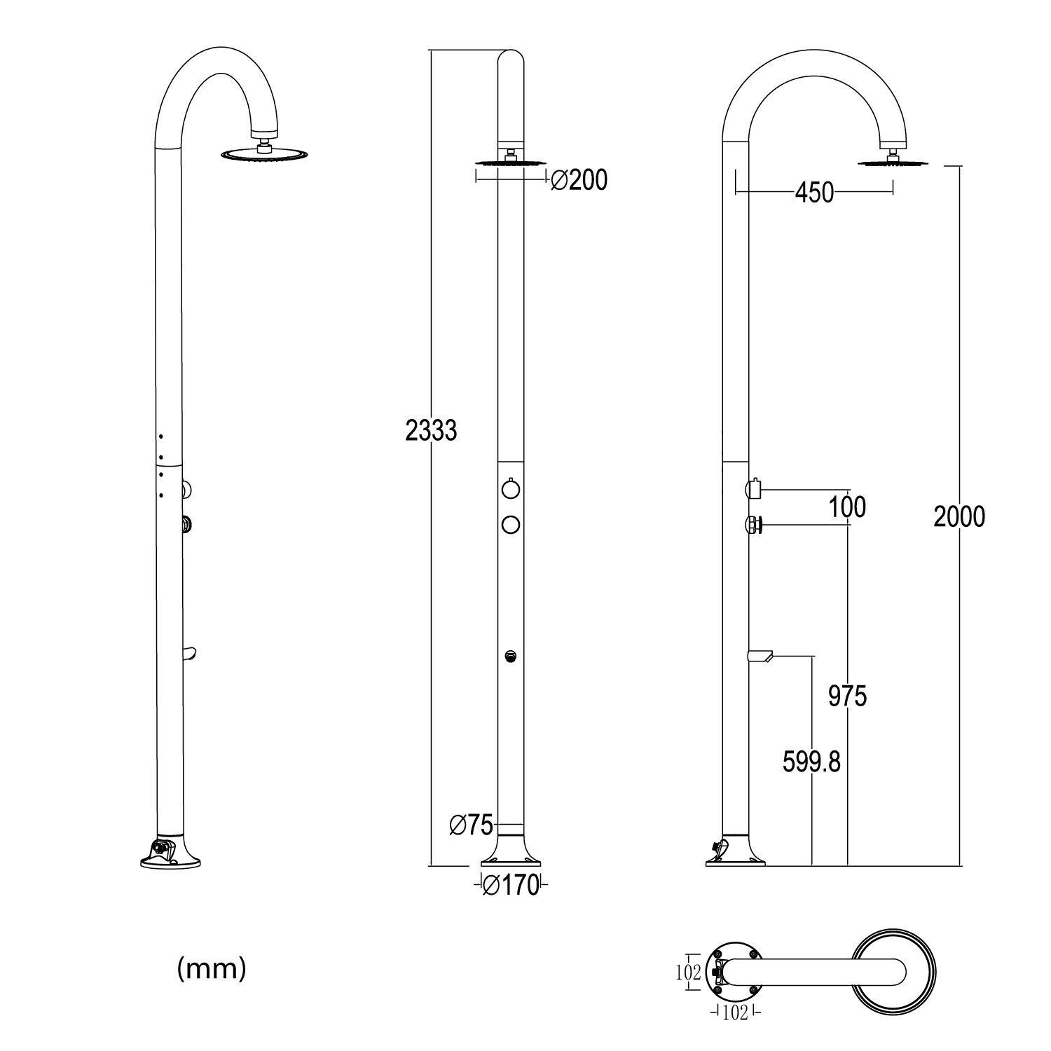 Sen cây ngoài trời hẹn giờ chỉ có nước lạnh có vòi rửa chân - LTPG