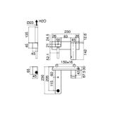  Vòi bồn tắm gắn tường Qquadro bằng đồng - 5700EVP080 