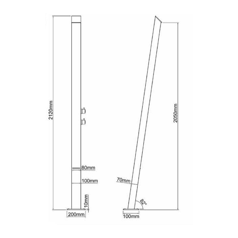 Sen cây ngoài trời có vòi rửa chân bằng stainless steel - 60037