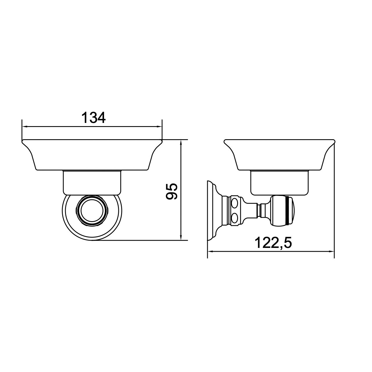  Đĩa đựng xà bông tắm treo tường cổ điển bằng đồng Julia Victoria - 63605 