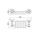  Khay đựng xà bông tắm treo tường cổ điển bằng đồng Julia Victoria - 63606 