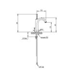  Vòi chậu rửa mặt cổ điển bằng đồng Ascott - 65708 