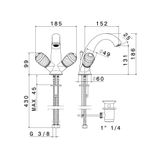  Vòi chậu rửa mặt cổ điển bằng đồng Deluxe - 68025 