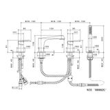  Vòi bồn tắm bốn lỗ bằng đồng Nio - 68982C 