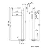  Vòi bồn tắm gắn sàn bằng đồng Nio - 68984E 