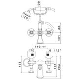  Vòi bồn tắm gắn tường cổ điển bằng đồng Daytime - 69040C 