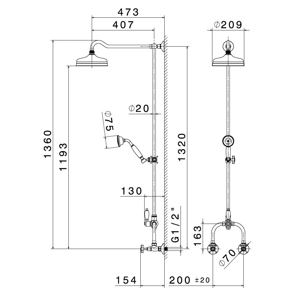  Sen cây gắn tường cổ điển bằng đồng Daytime - 69054 