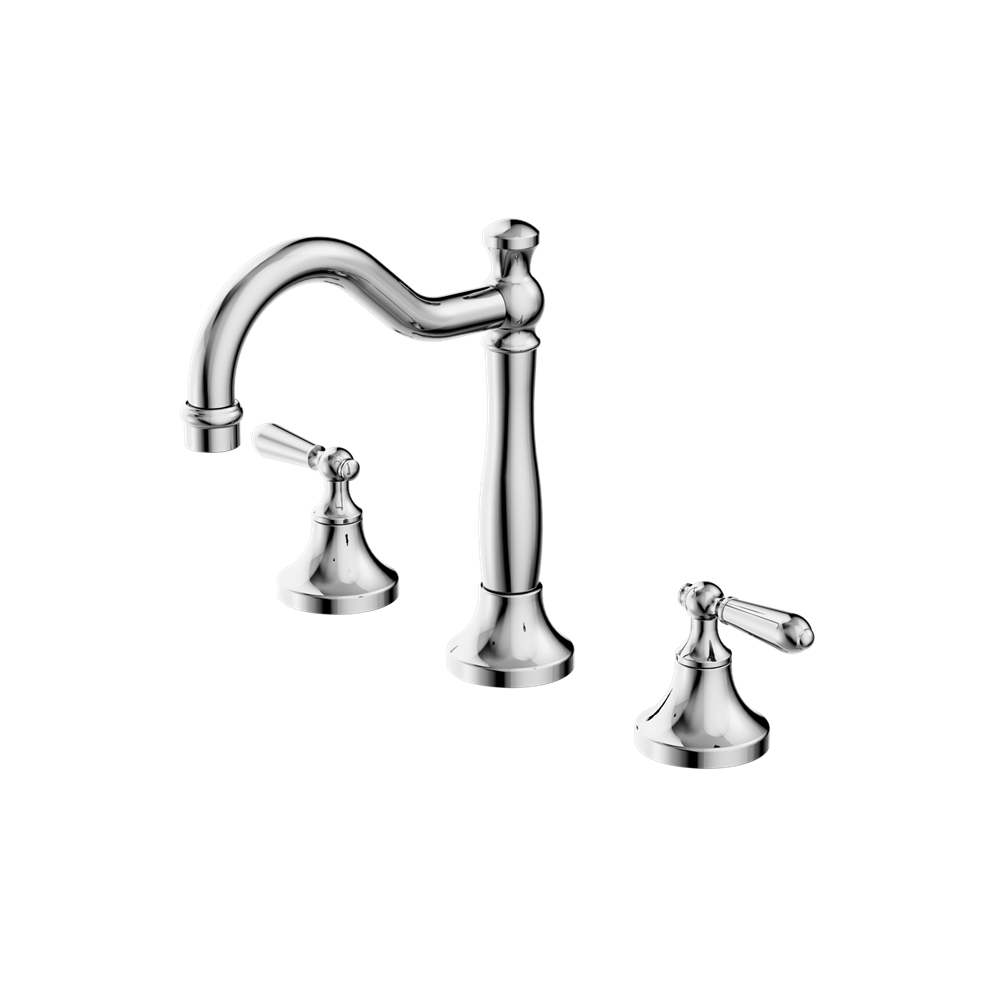 Vòi chậu lavabo 3 lỗ bằng đồng Kory - 692102a02
