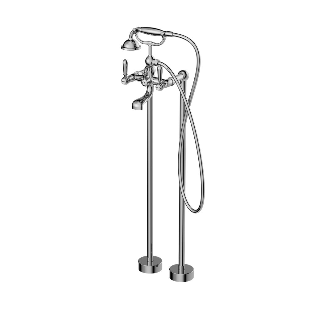 Vòi bồn tắm gắn sàn có sen cầm tay bằng đồng Kory - 692103a02