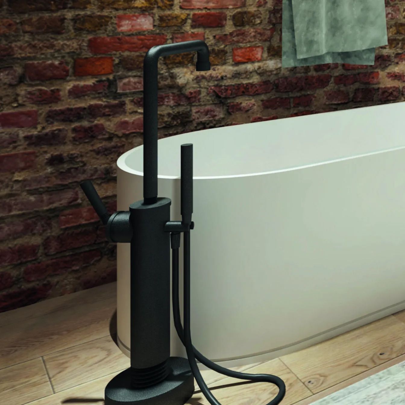 Vòi bồn tắm gắn sàn Soho stainless steel - 7003112 