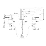  Vòi chậu rửa mặt bằng đồng Haka - 72000 