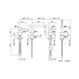  Vòi bồn tắm bốn lỗ bằng đồng Haka - 72082C 