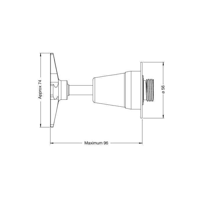 Sen vòi ngoài trời gắn tường chỉ nước lạnh ss316 marine grade stainless steel - Raren01