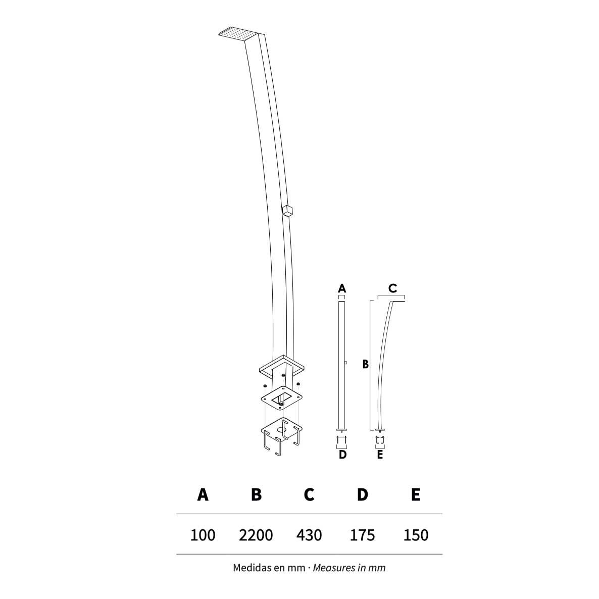 Sen cây ngoài trời nước lạnh bằng AISI 316L stainless steel (chống thời tiết đại dương) - AQA84