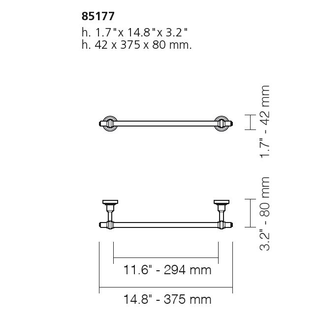  Thanh treo khăn tắm 375mm Scala - 85177 