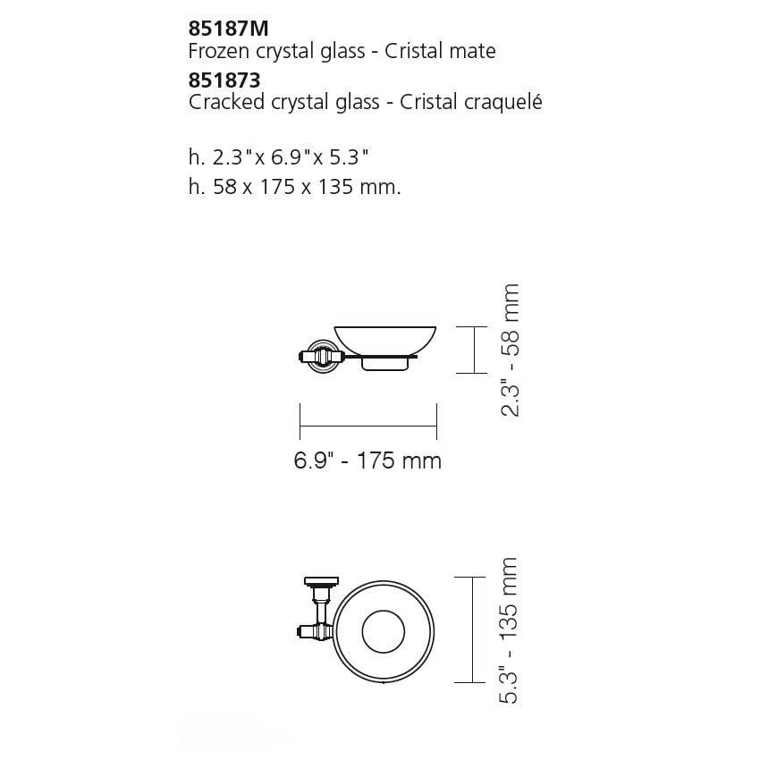  Đĩa đựng xà bông tắm treo tường Scala - 851873 