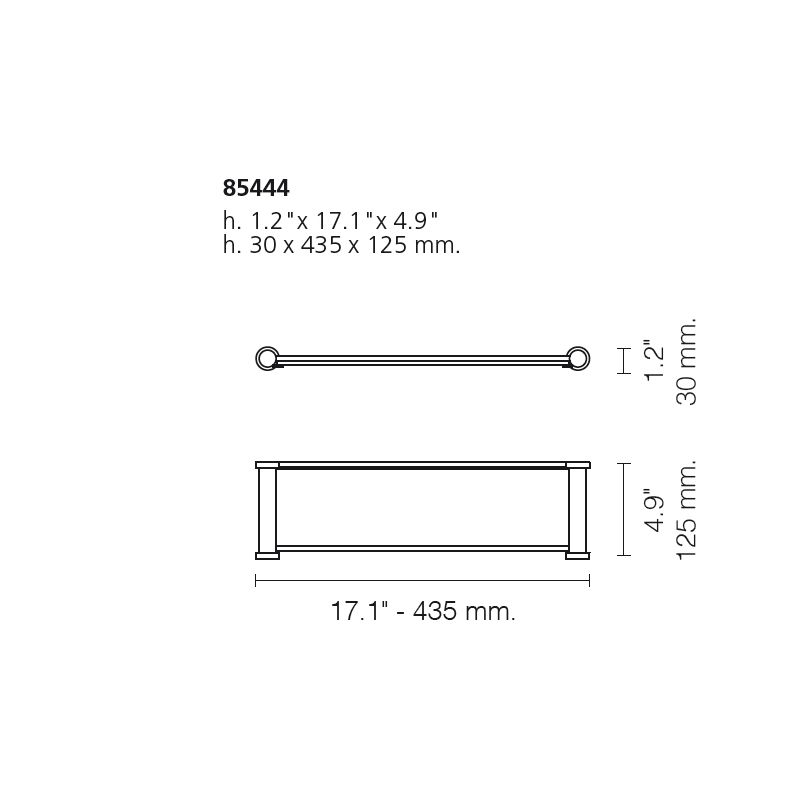  Kệ kính treo tường phòng tắm 435mm Gaudi - 85444 