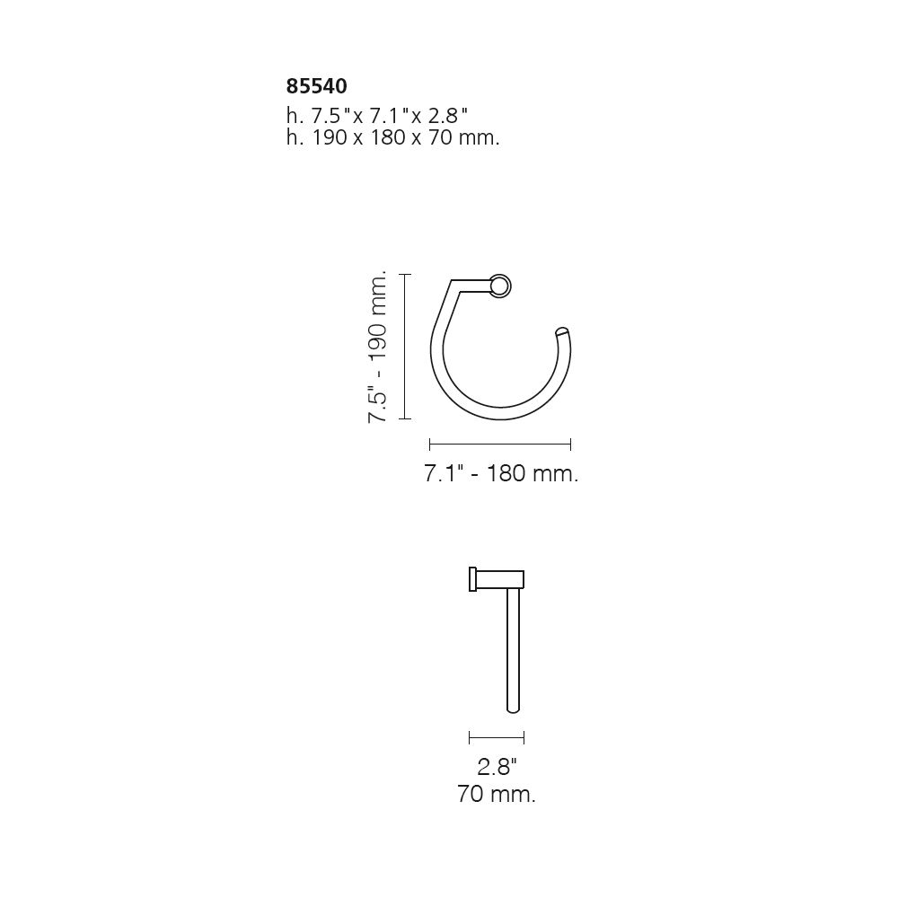  Móc tròn treo khăn tắm Star Light Round - 85540 