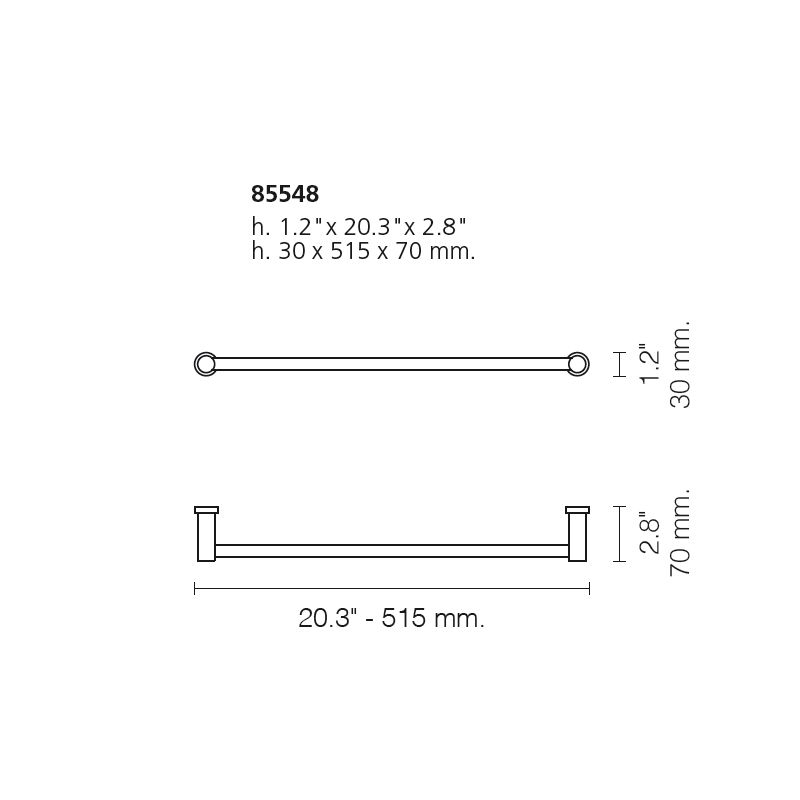  Thanh treo khăn 515mm Star Light Round - 85548 