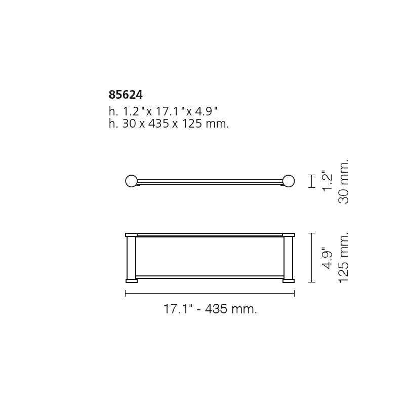  Kệ kính treo tường 435mm Shine Light Round - 85624 