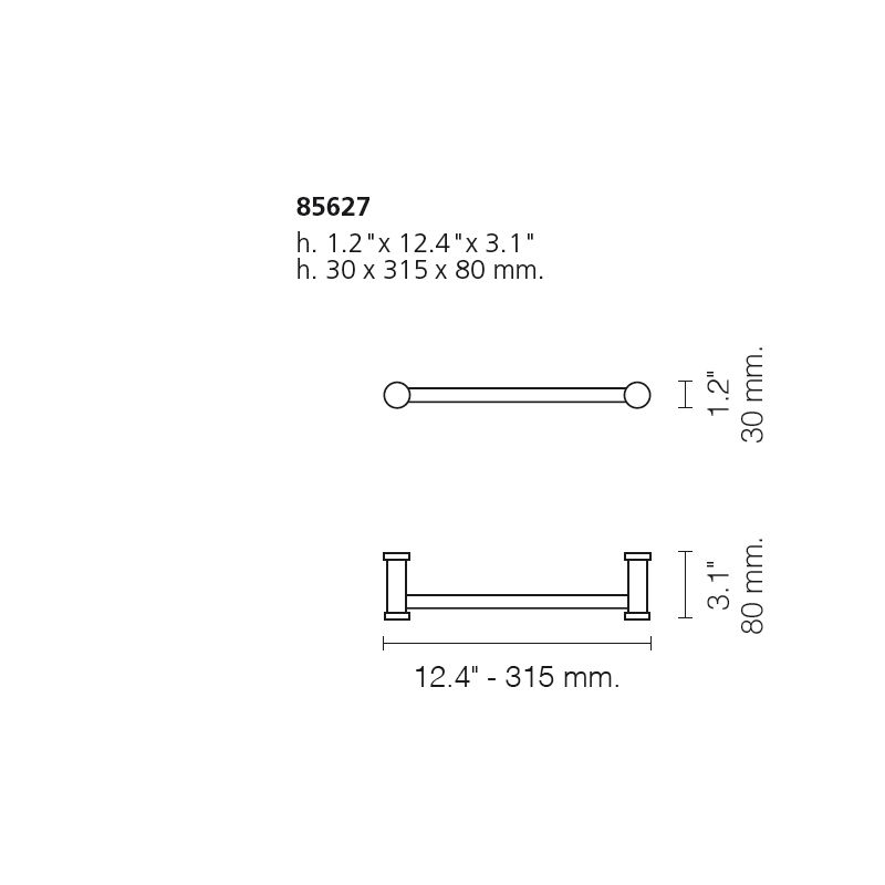  Thanh treo khăn tắm 315mm Shine Light Round - 85627 