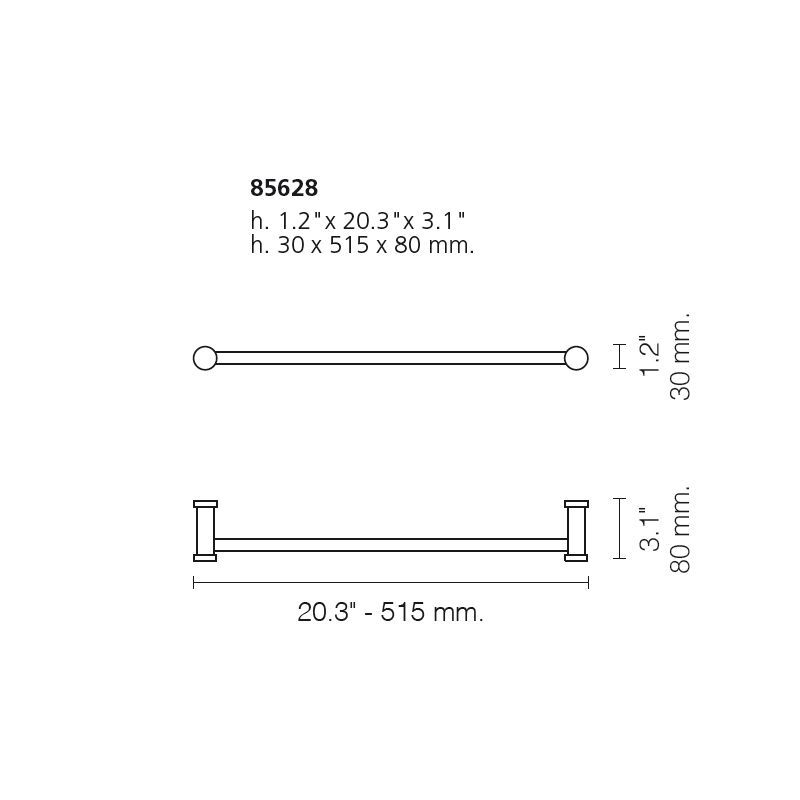  Thanh treo khăn tắm 515mm Shine Light Round - 85628 