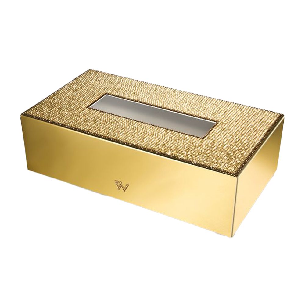 Hộp khăn giấy nạm pha lê Swarovski Star Light Round - 87539