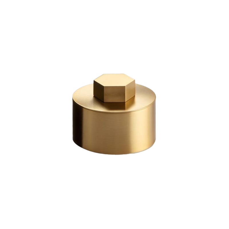 Hũ đựng bông tẩy trang bằng đồng Geometric - 88494