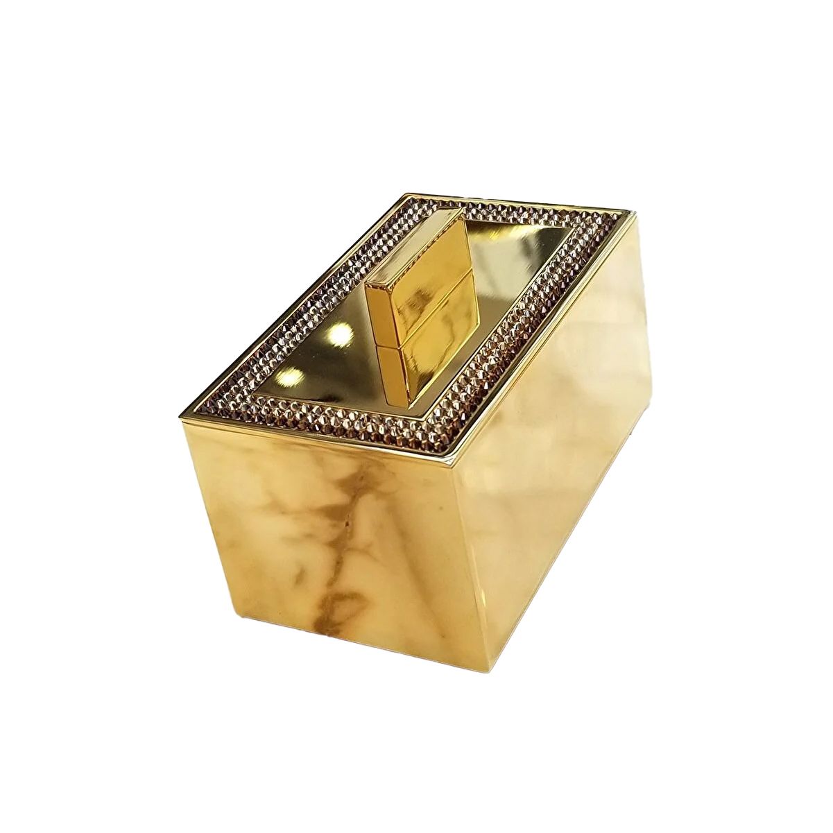 Hũ đựng tăm bông nạm pha lê Swarovski Shine Light Square - 88537