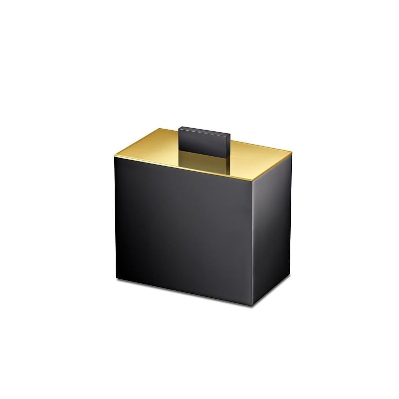 Hũ đựng bông tẩy trang bằng đồng để bàn Serie Black - 88703