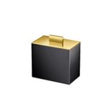  Hũ đựng bông tẩy trang bằng đồng để bàn Serie Black - 88704 