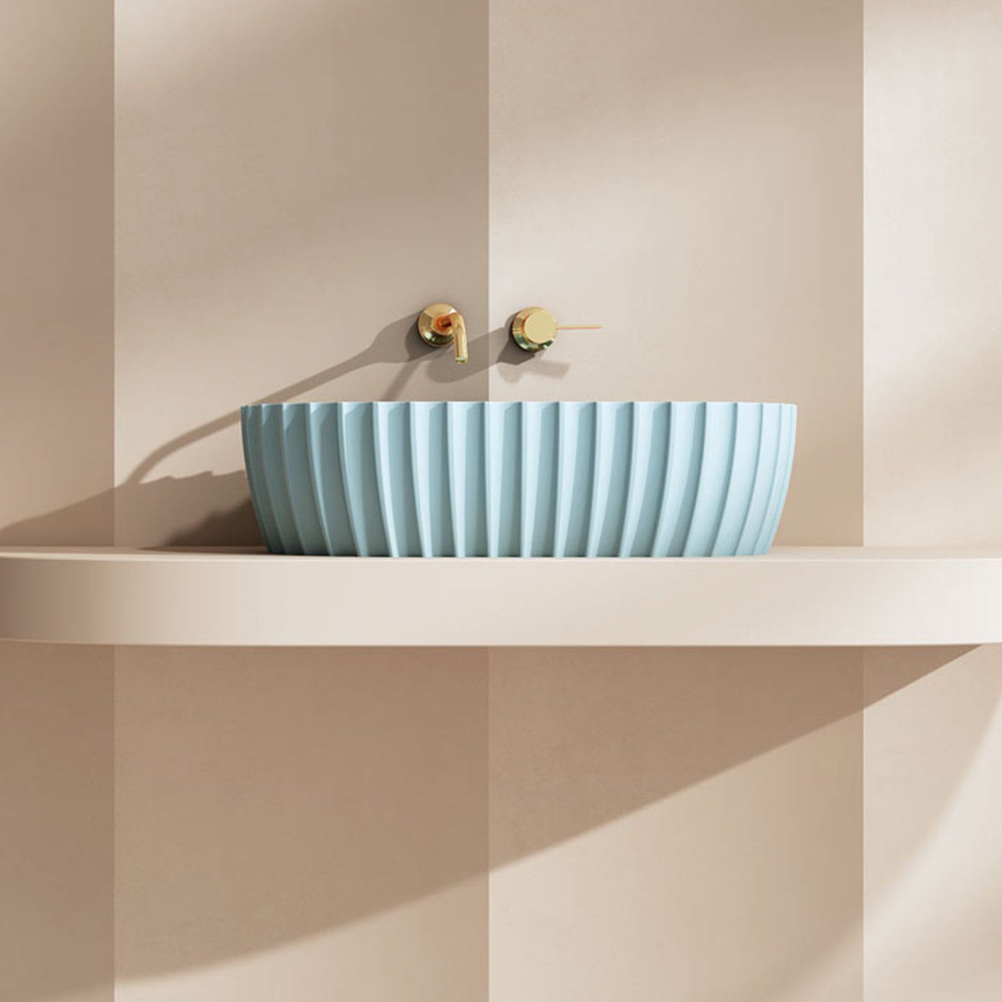 Chậu lavabo đặt bàn bằng solid surface - 8871-51