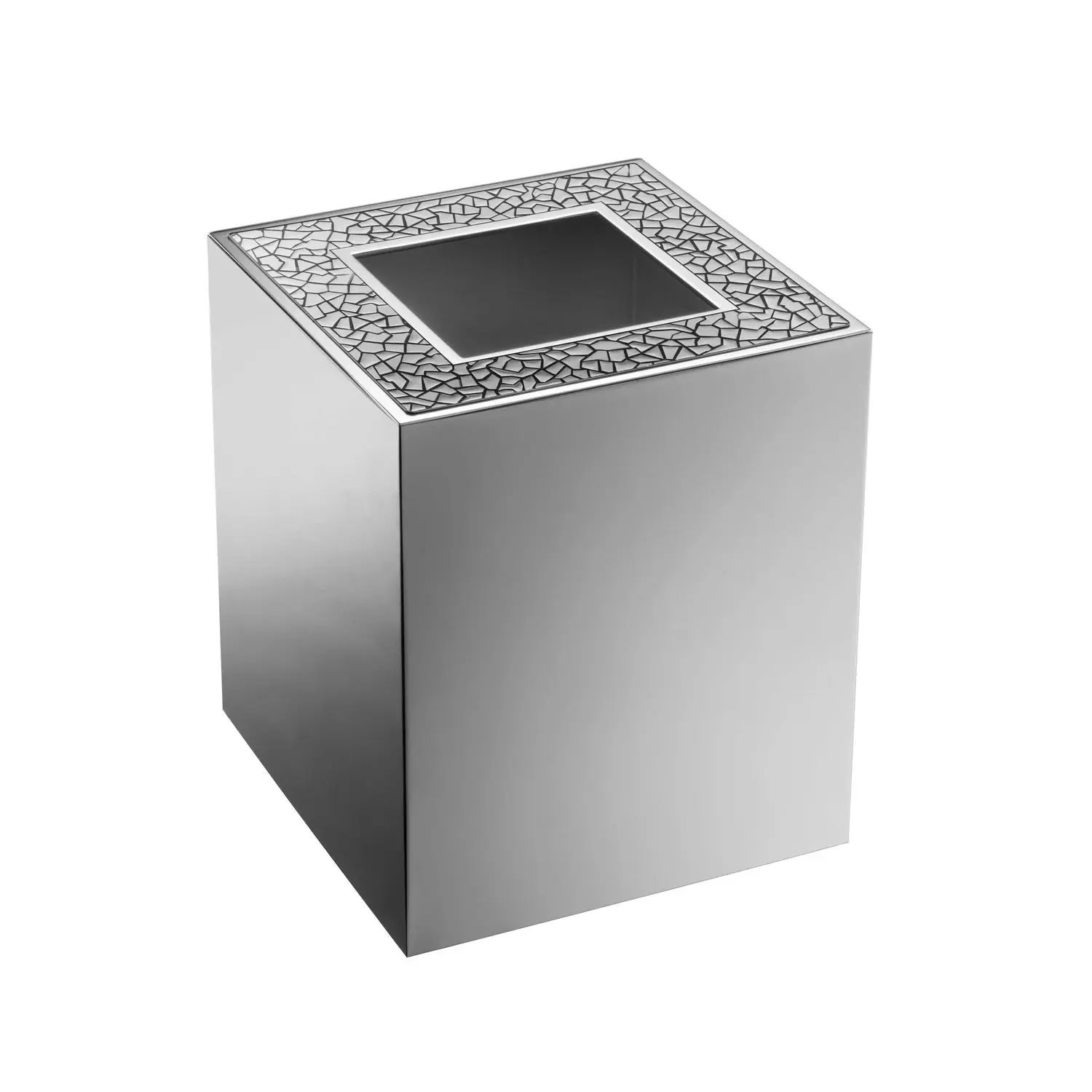  Thùng rác phòng tắm không nắp đậy nạm pha lê Swarovski Gaudi Square - 89138 