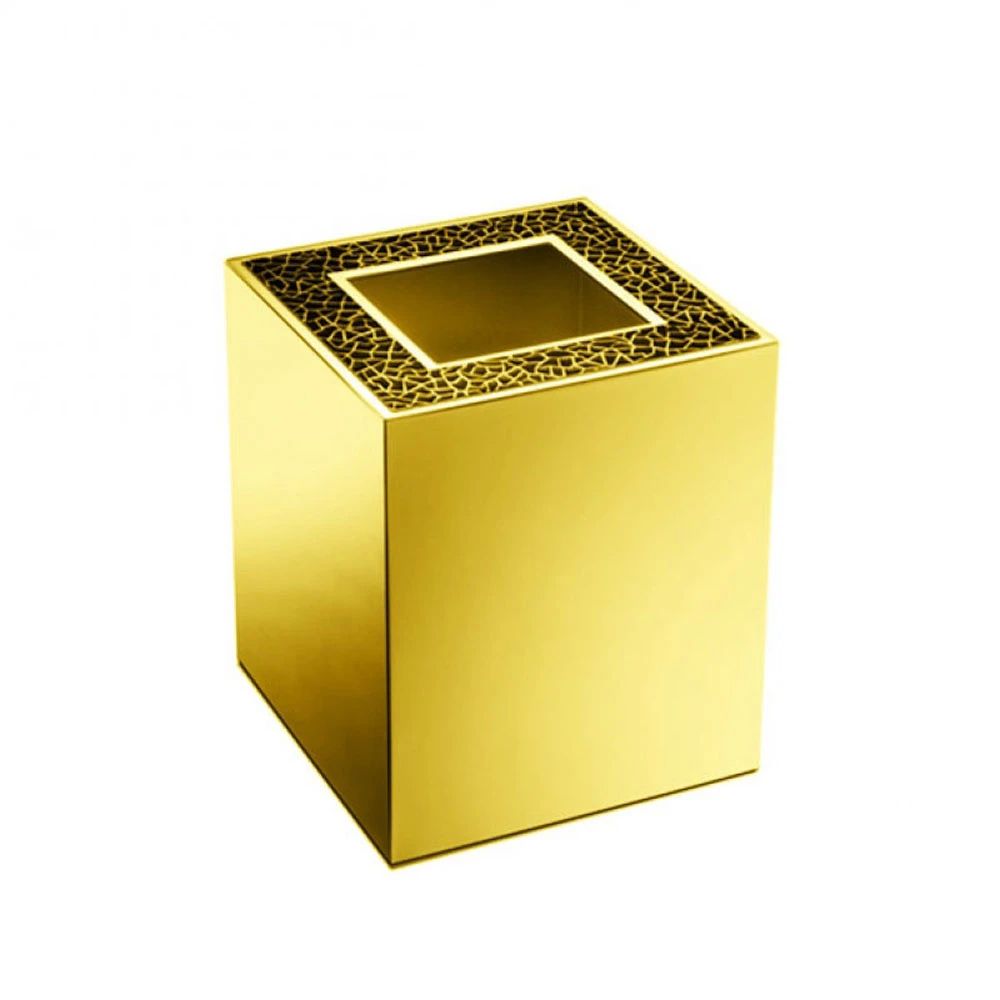 Thùng rác phòng tắm không nắp đậy nạm pha lê Swarovski Gaudi Square - 89138
