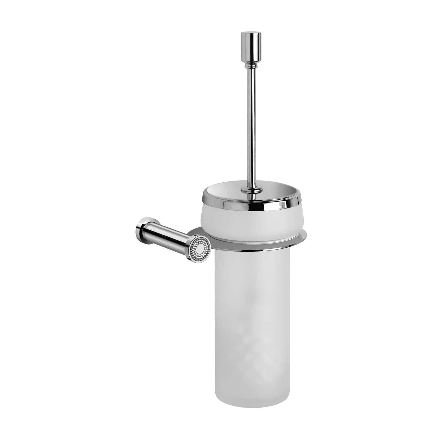 Cọ chà vệ sinh toilet treo tường nạm pha lê Swarovski Shine Light Round - 89639M