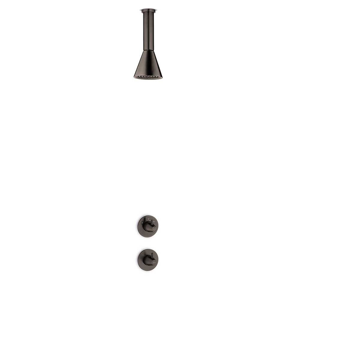 Bộ vòi sen âm trần Cone stainless steel - 9006436
