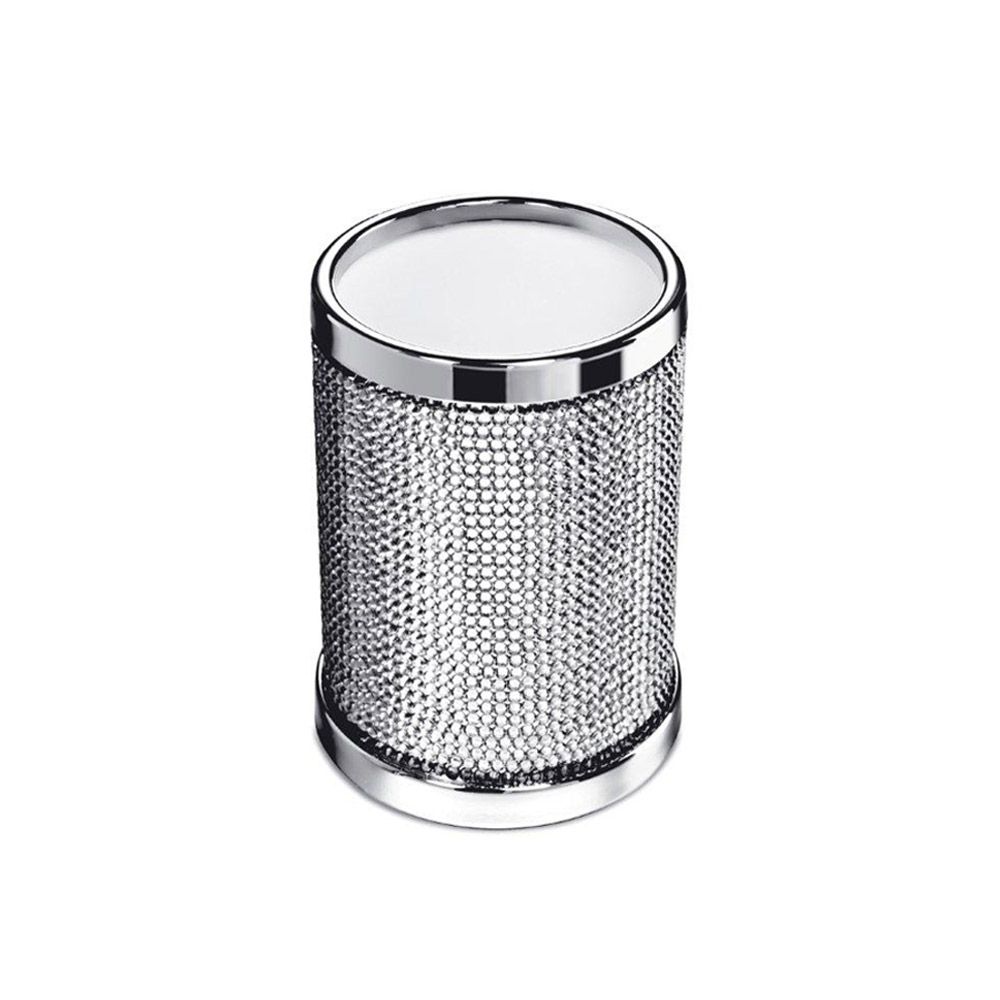 Hũ đựng bàn chải đánh răng để bàn nạm pha lê Swarovski Star Light Round - 91501