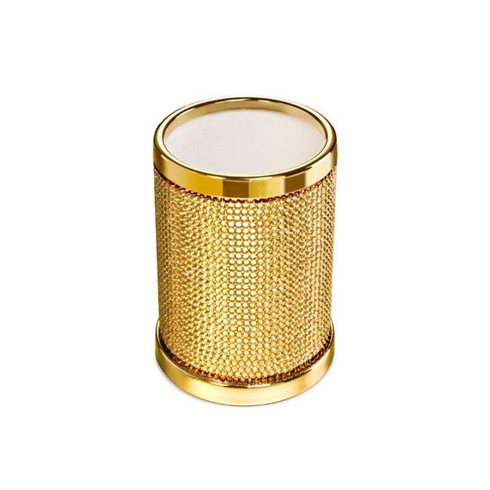 Hũ đựng bàn chải đánh răng để bàn nạm pha lê Swarovski Star Light Round - 91501